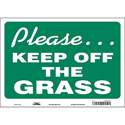 CONDOR 468Y64 J9908 Safety Sign 10 in x 14 in Vinyl