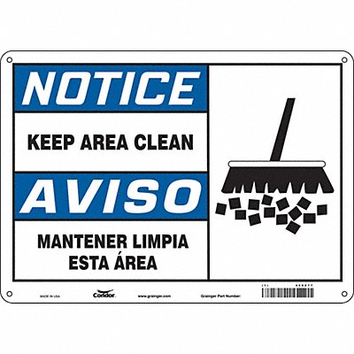 CONDOR 468Z77 Safety Sign 10 in x 14 in Aluminum