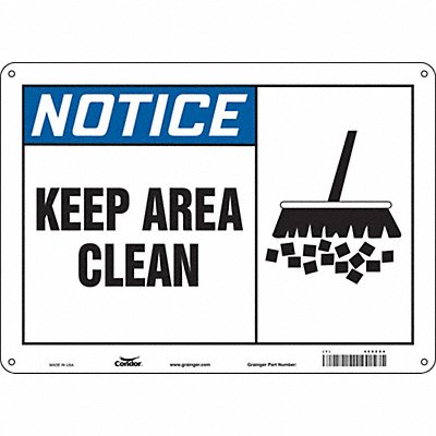 CONDOR 468Z84 Safety Sign 10 in x 14 in Aluminum