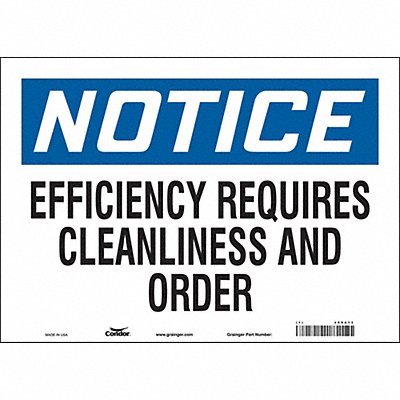 CONDOR 469A13 Safety Sign 10 inx14 in Vinyl