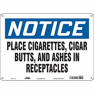CONDOR 469A17 Safety Sign 10 inx14 in Polyethylene