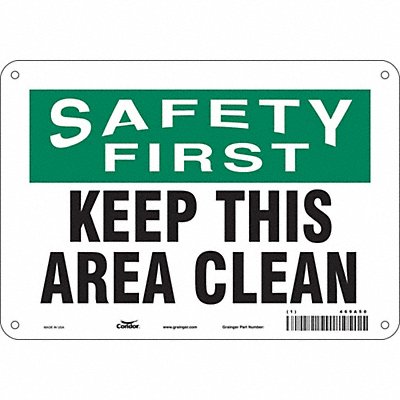 CONDOR 469A50 Safety Sign 7 in x 10 in Aluminum