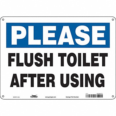 CONDOR 469A77 Safety Sign 10 in x 14 in Aluminum