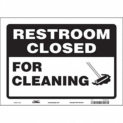 CONDOR 469A89 Safety Sign 10 in x 14 in Vinyl