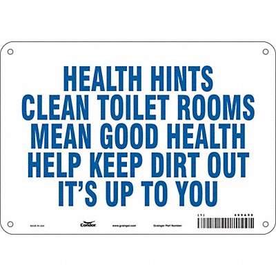 CONDOR 469A90 Safety Sign 7 in x 10 in Aluminum