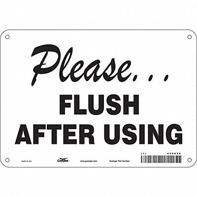 CONDOR 469A99 Safety Sign 7 in x 10 in Polyethylene
