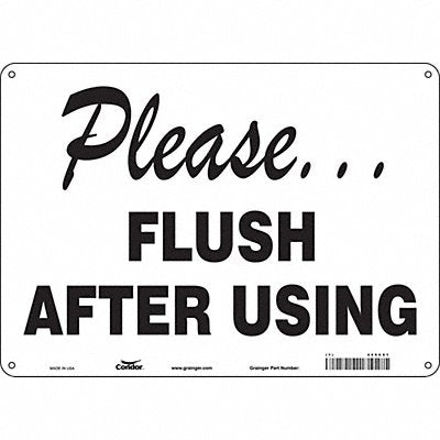 CONDOR 469C01 Safety Sign 10 in x 14 in Polyethylene