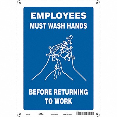 CONDOR 469C46 Safety Sign 14 in x 10 in Aluminum