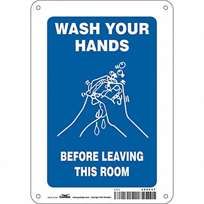 CONDOR 469C57 Safety Sign 10 in x 7 in Aluminum