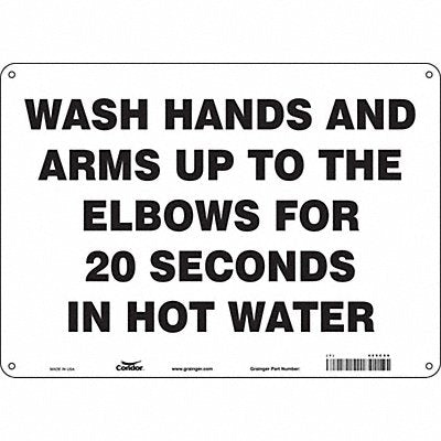 CONDOR 469C89 Safety Sign 10 in x 14 in Aluminum