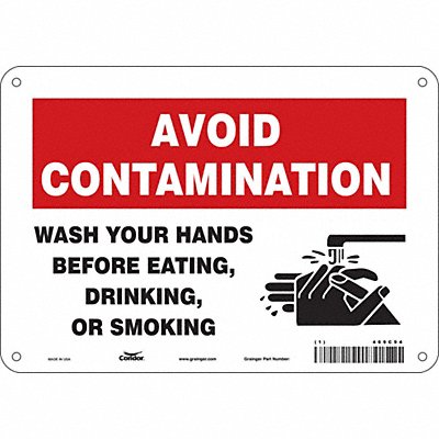 CONDOR 469C94 Safety Sign 7 in x 10 in Aluminum