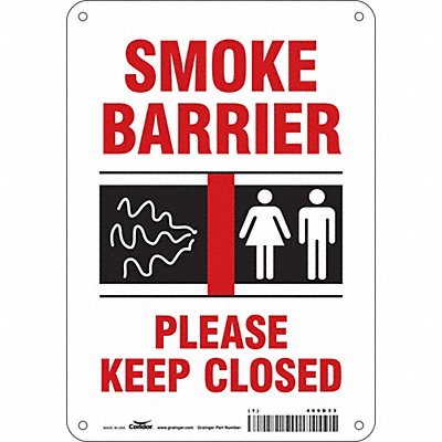 CONDOR 469D33 Safety Sign 10 in x 7 in Polyethylene