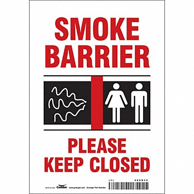 CONDOR 469D35 Safety Sign 10 in x 7 in Vinyl