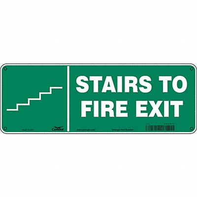 CONDOR 469D37 Safety Sign 5 in x 14 in Aluminum
