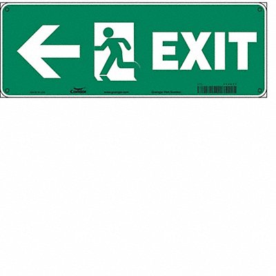 CONDOR 469D43 Safety Sign 5 in x 14 in Aluminum
