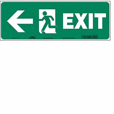 CONDOR 469D45 Safety Sign 5 in x 14 in Vinyl