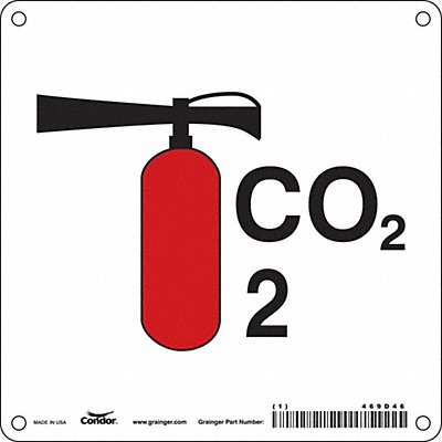 CONDOR 469D46 Safety Sign Fire and Emergency 6 x 6
