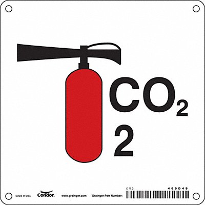 CONDOR 469D49 Safety Sign 6 inx6 in Polyethylene