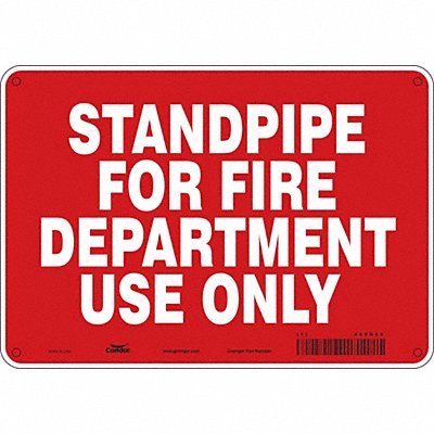CONDOR 469D99 Safety Sign 7 in x 10 in Aluminum