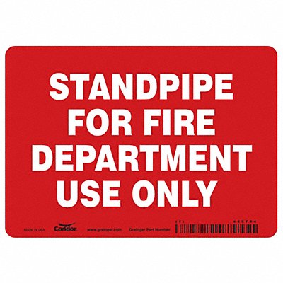 CONDOR 469F04 Safety Sign 5 in x 7 in Vinyl
