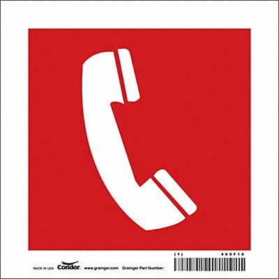 CONDOR 469F10 Safety Sign 8 in x 8 in Vinyl