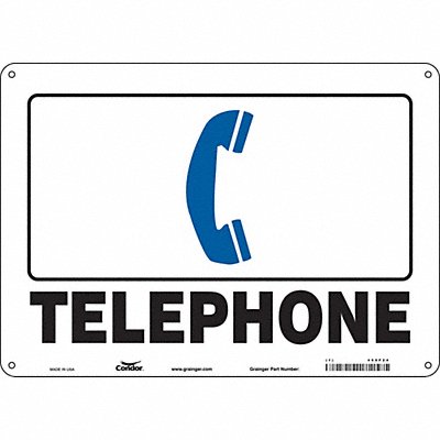 CONDOR 469F24 J9303 Safety Sign 10 in x 14 in Aluminum
