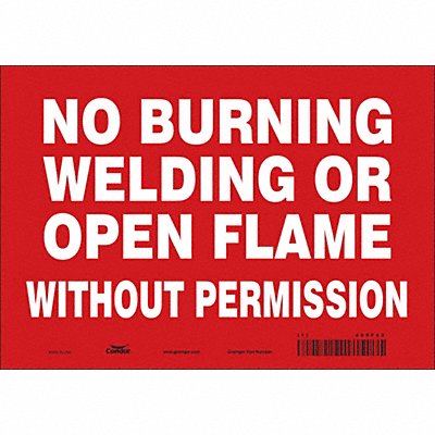 CONDOR 469F42 Safety Sign 10 in x 14 in Vinyl