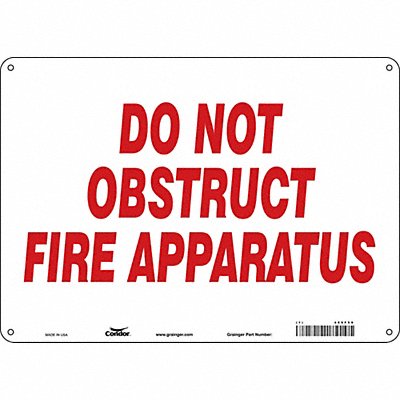 CONDOR 469F59 Safety Sign 10 in x 14 in Polyethylene