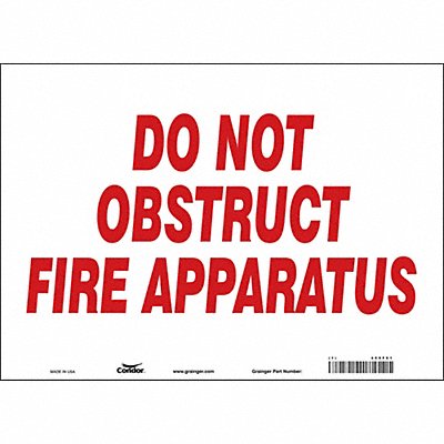 CONDOR 469F61 Safety Sign 10 in x 14 in Vinyl