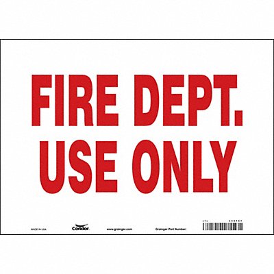 CONDOR 469F67 Safety Sign 10 in x 14 in Vinyl