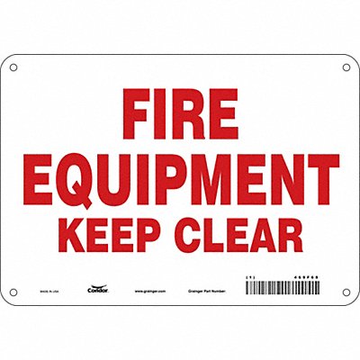 CONDOR 469F68 Safety Sign 7 in x 10 in Aluminum