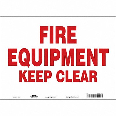 CONDOR 469F73 Safety Sign 10 in x 14 in Vinyl