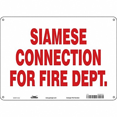 CONDOR 469G14 Safety Sign 10 in x 14 in Aluminum