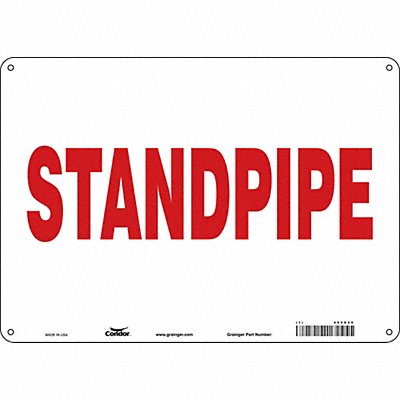 CONDOR 469G20 Safety Sign 10 in x 14 in Aluminum
