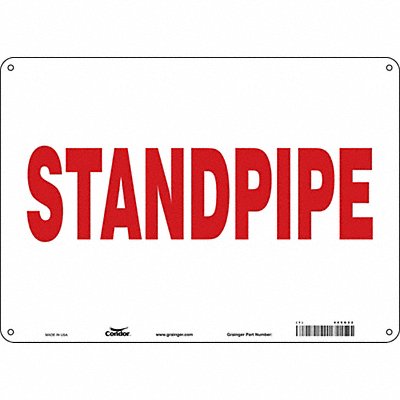 CONDOR 469G22 Safety Sign 10 in x 14 in Polyethylene