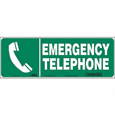 CONDOR 469G57 Safety Sign 5 in x 14 in Vinyl