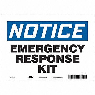 CONDOR 469H12 J9406 Safety Sign 7 in x 10 in Vinyl