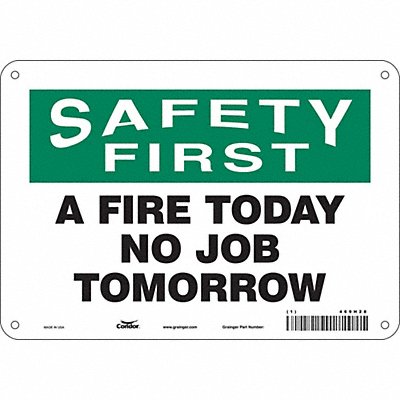 CONDOR 469H28 Safety Sign 7 inx10 in Polyethylene