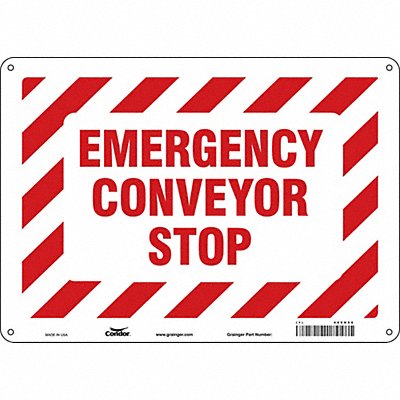 CONDOR 469H56 Safety Sign 10 in x 14 in Aluminum