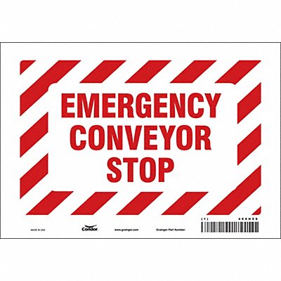 CONDOR 469H59 Safety Sign 7 in x 10 in Vinyl