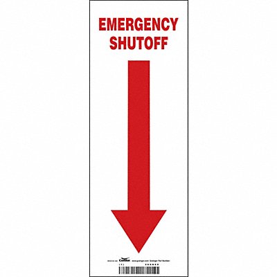 CONDOR 469H68 Safety Sign 14 in x 5 in Vinyl