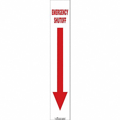 CONDOR 469H70 Safety Sign 24 in x 4 in Vinyl