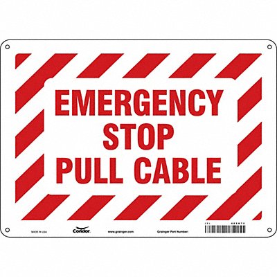 CONDOR 469H72 Safety Sign 10 in x 14 in Aluminum