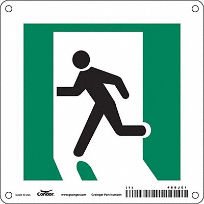 CONDOR 469J01 Safety Sign Fire and Emergency 6 x 6
