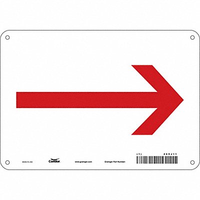 CONDOR 469J11 Safety Sign 7 in x 10 in Aluminum