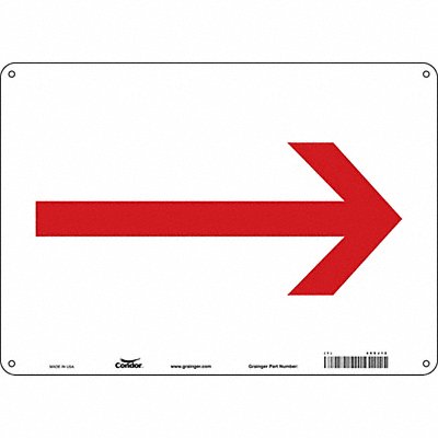 CONDOR 469J12 Safety Sign 10 in x 14 in Aluminum