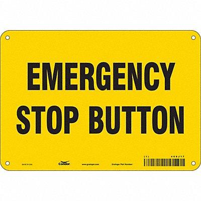 CONDOR 469J17 Safety Sign 7 in x 10 in Aluminum