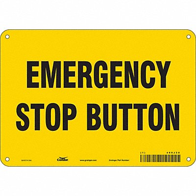 CONDOR 469J20 Safety Sign 7 in x 10 in Polyethylene