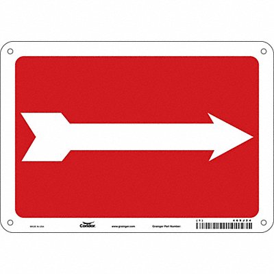 CONDOR 469J24 Safety Sign 7 in x 10 in Aluminum