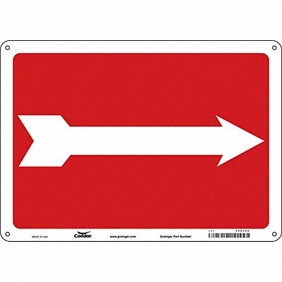 CONDOR 469J25 Safety Sign 10 in x 14 in Aluminum